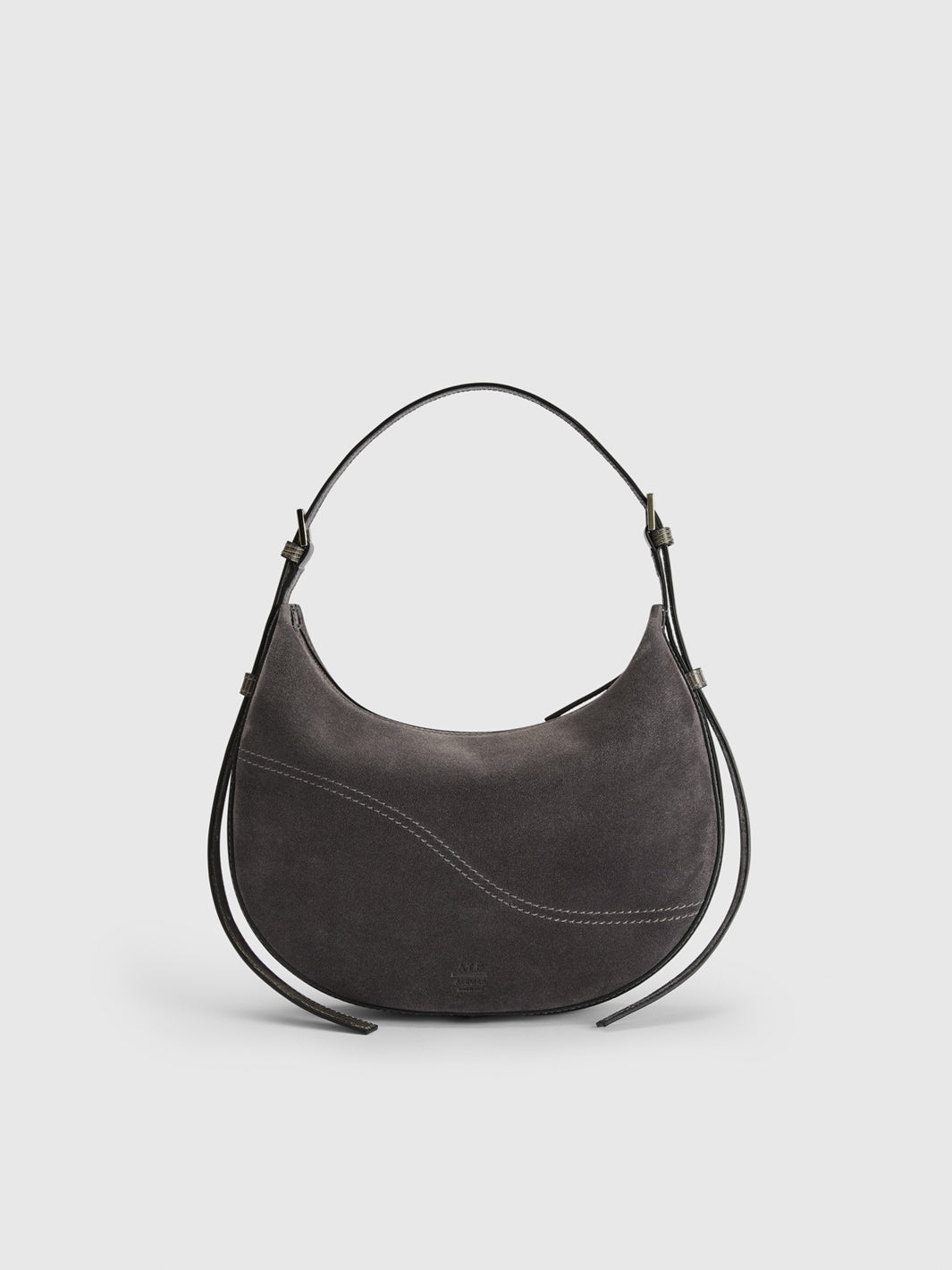 Liveri Peltro Suede/Printed Lizard Small hobo bag
