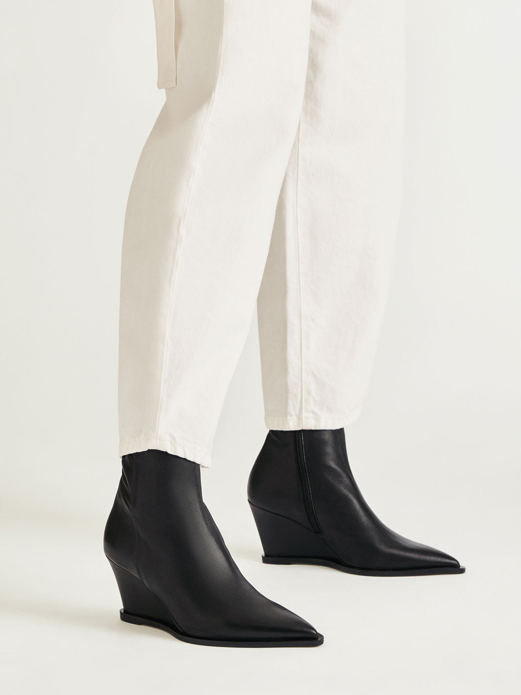 Ankle high clearance wedge boots