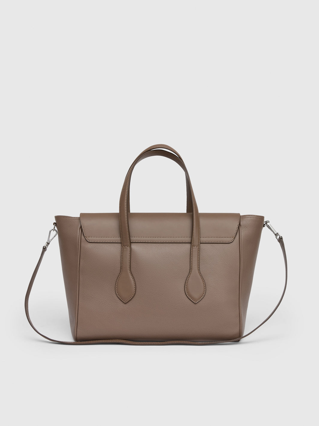 Merlara Tahini Grained Leather/Leather Large handbag | ATP Atelier