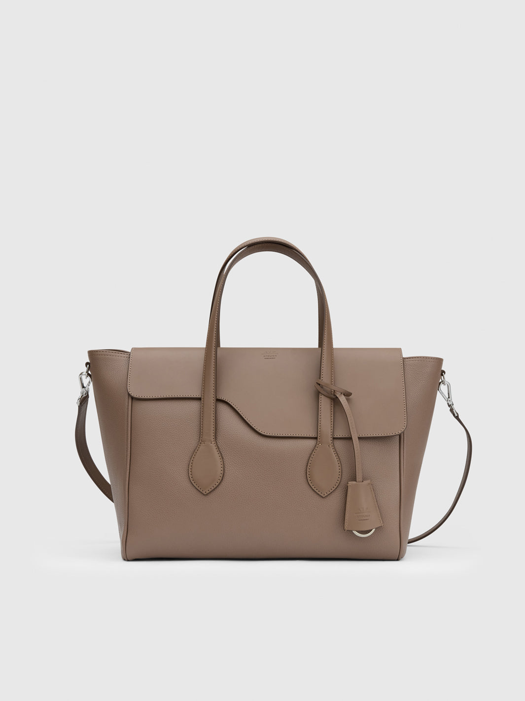 Merlara Tahini Grained Leather/Leather Large handbag