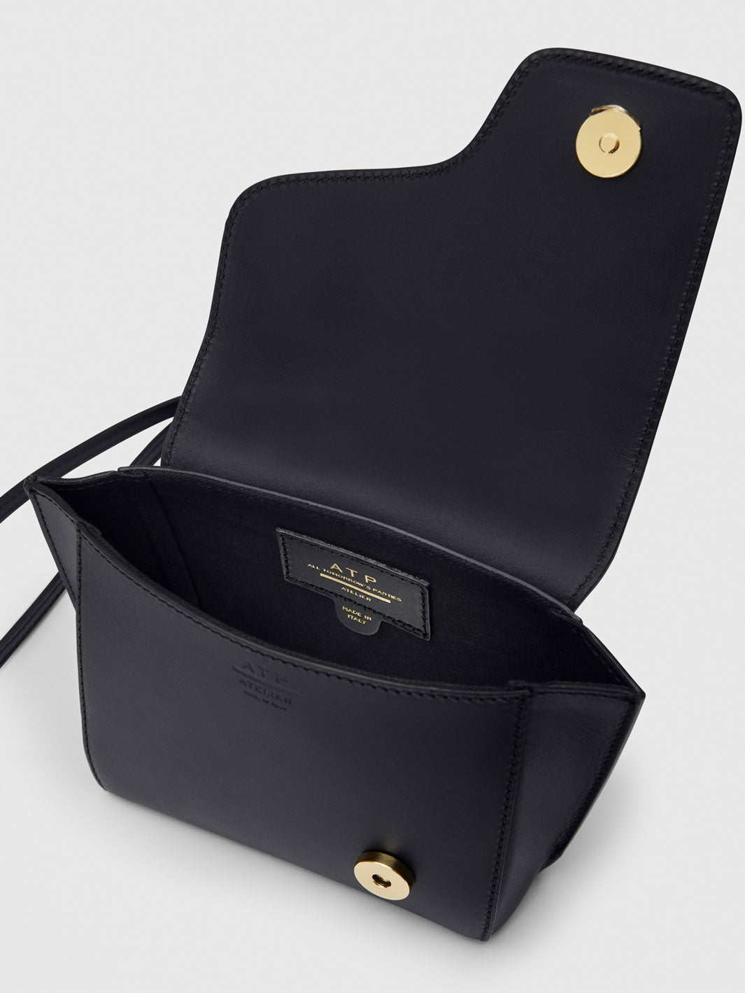 Montalbano Black/Linen Leather/Nappa Mini handbag – ATP Atelier