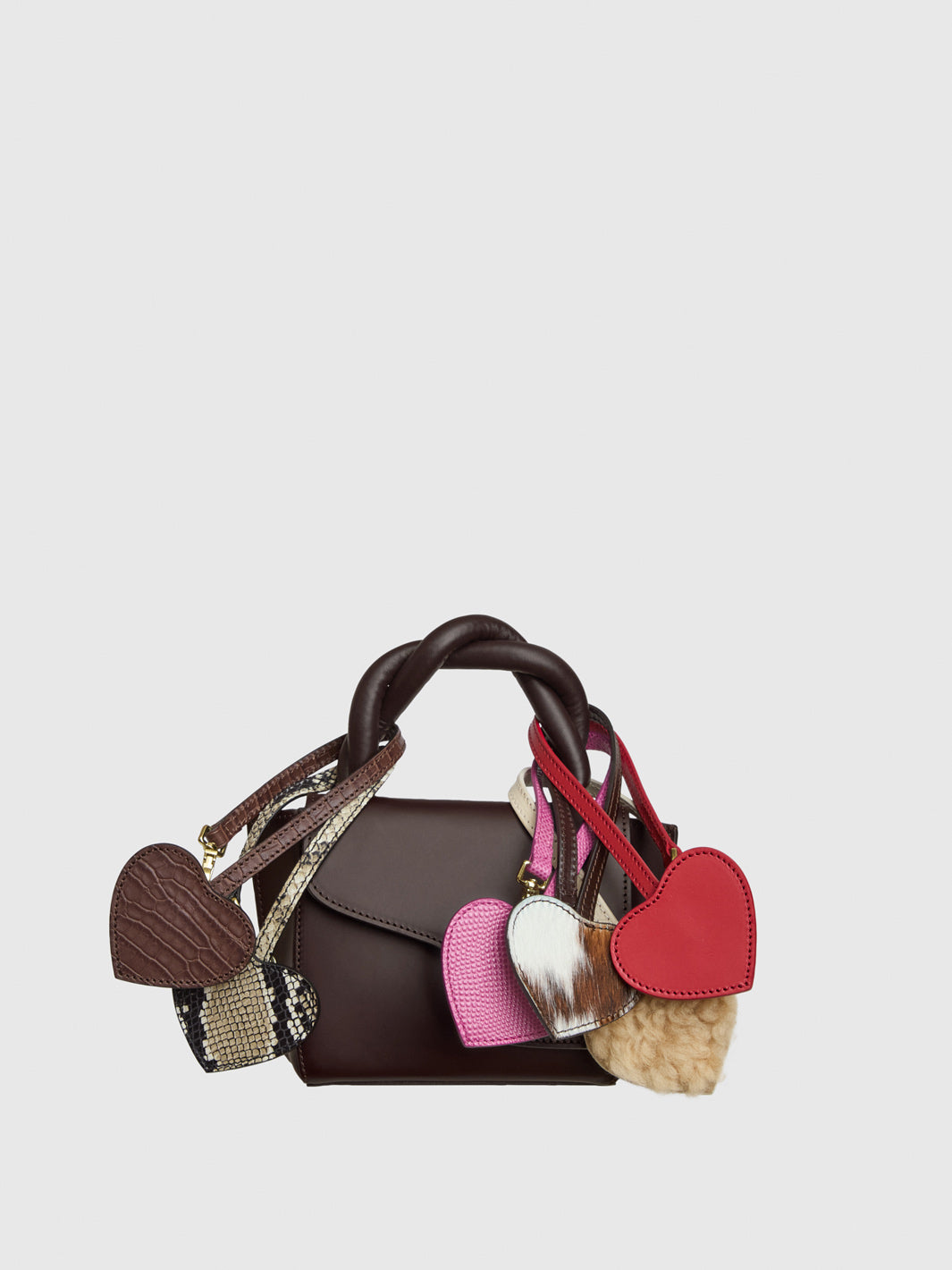 Venosta Cannella Printed Cerbiatto/Leather Key chain