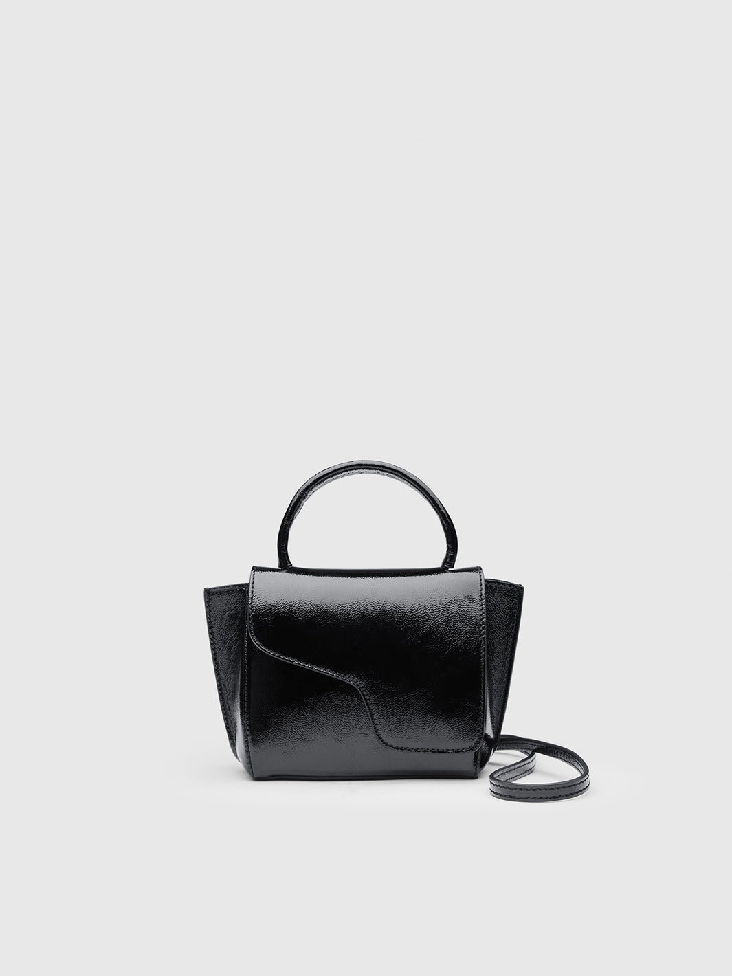 Montalcino Black Naplak Leather Mini handbag