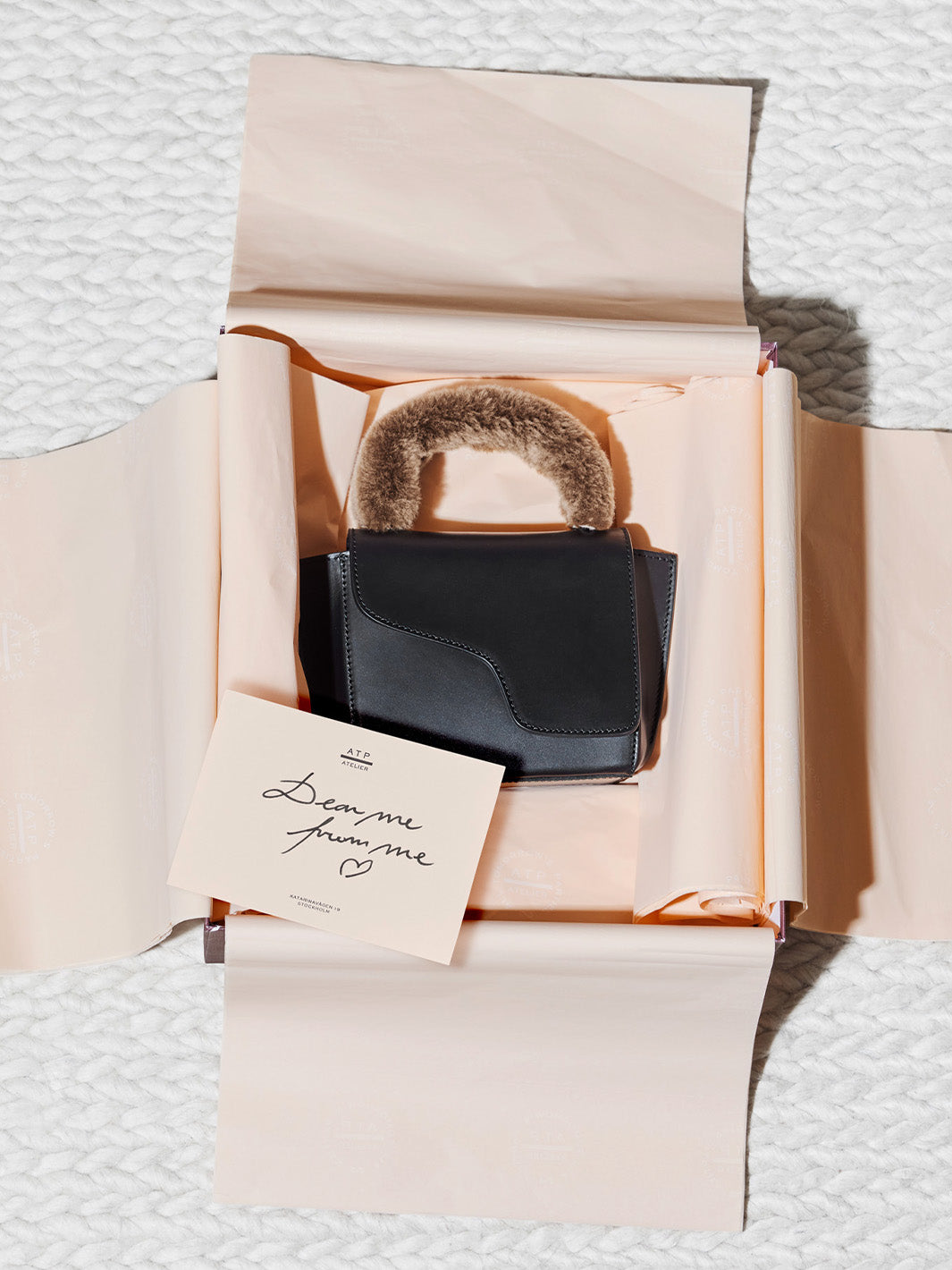 Montalcino Black/Orsetto Leather Mini handbag