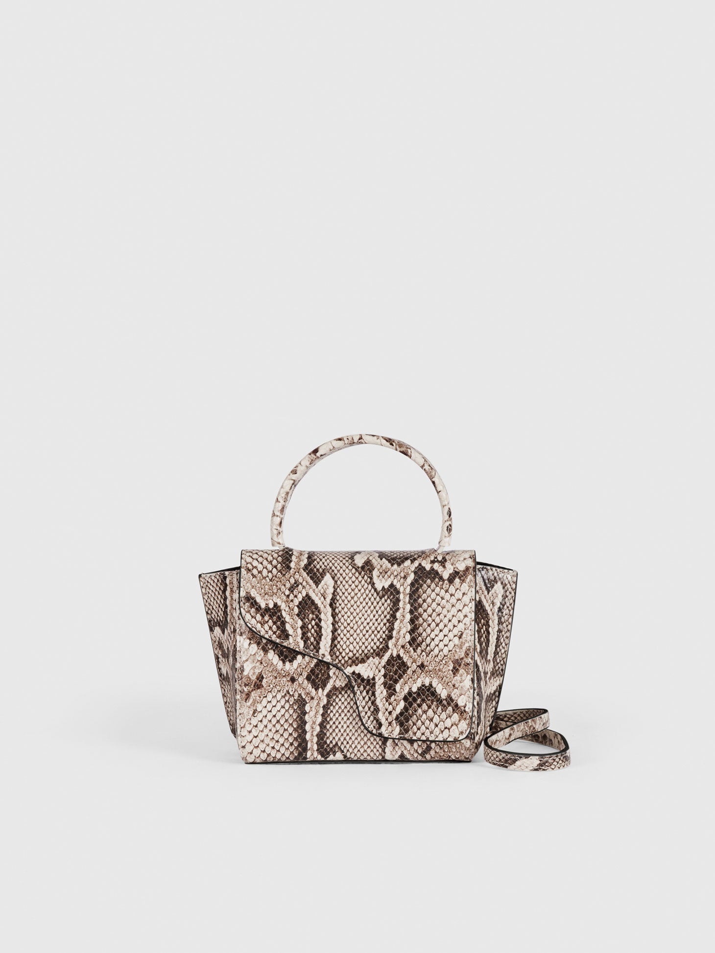 Montalcino Linen Printed Snake Mini handbag