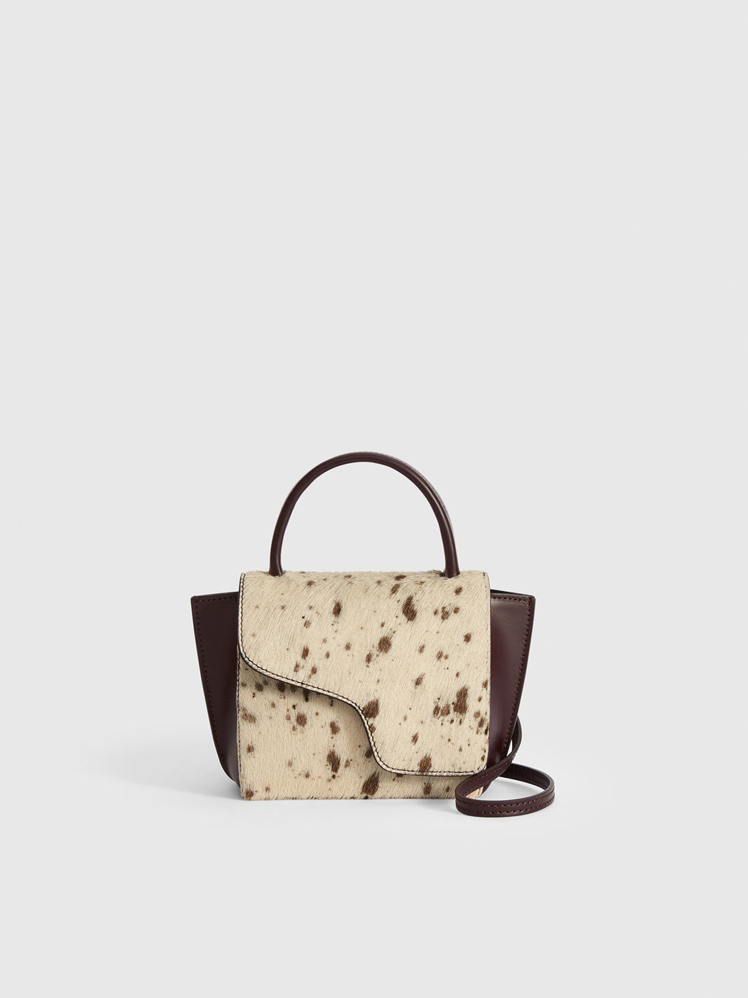 Montalcino Mandorla/Walnut Printed Mini Cow/Leather Mini handbag