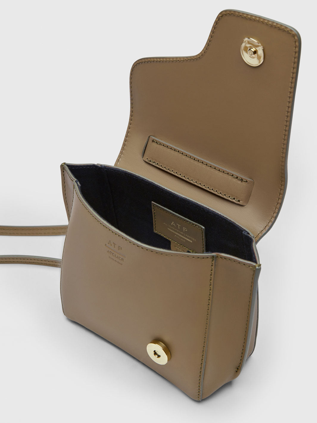 Montalcino Black Leather/Feathers Mini Handbag | ATP Atelier | Official Site