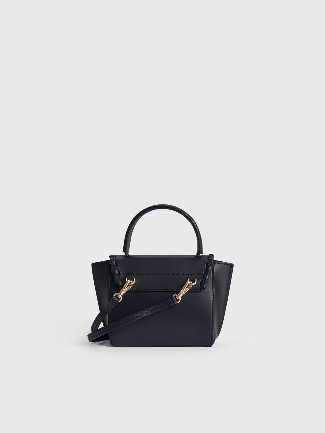 Montalcino Stitch Black Leather Mini handbag