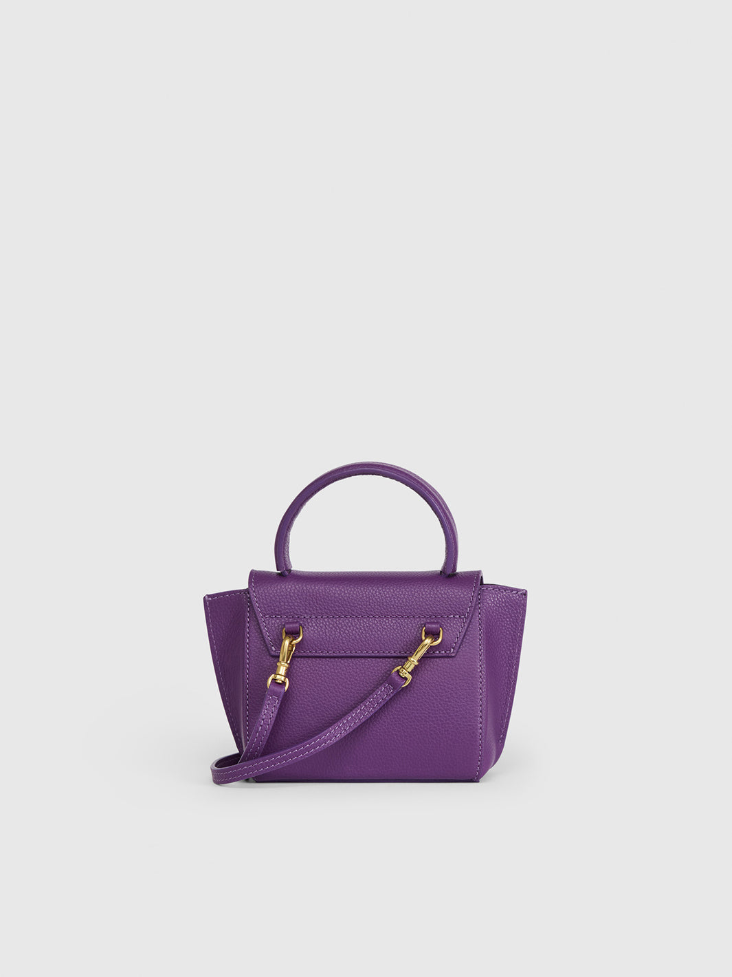 Montalcino Viola Grained Leather Mini handbag