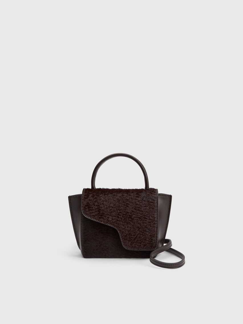 Montalcino Walnut Embossed Pony/Leather Mini handbag