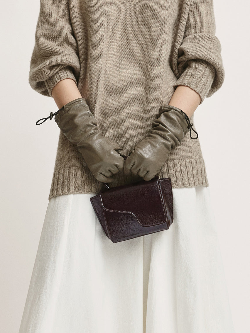 Noale Black Grained Leather Top handle bag | ATP Atelier Noale Black Grained Leather Top handle bag | ATP Atelier