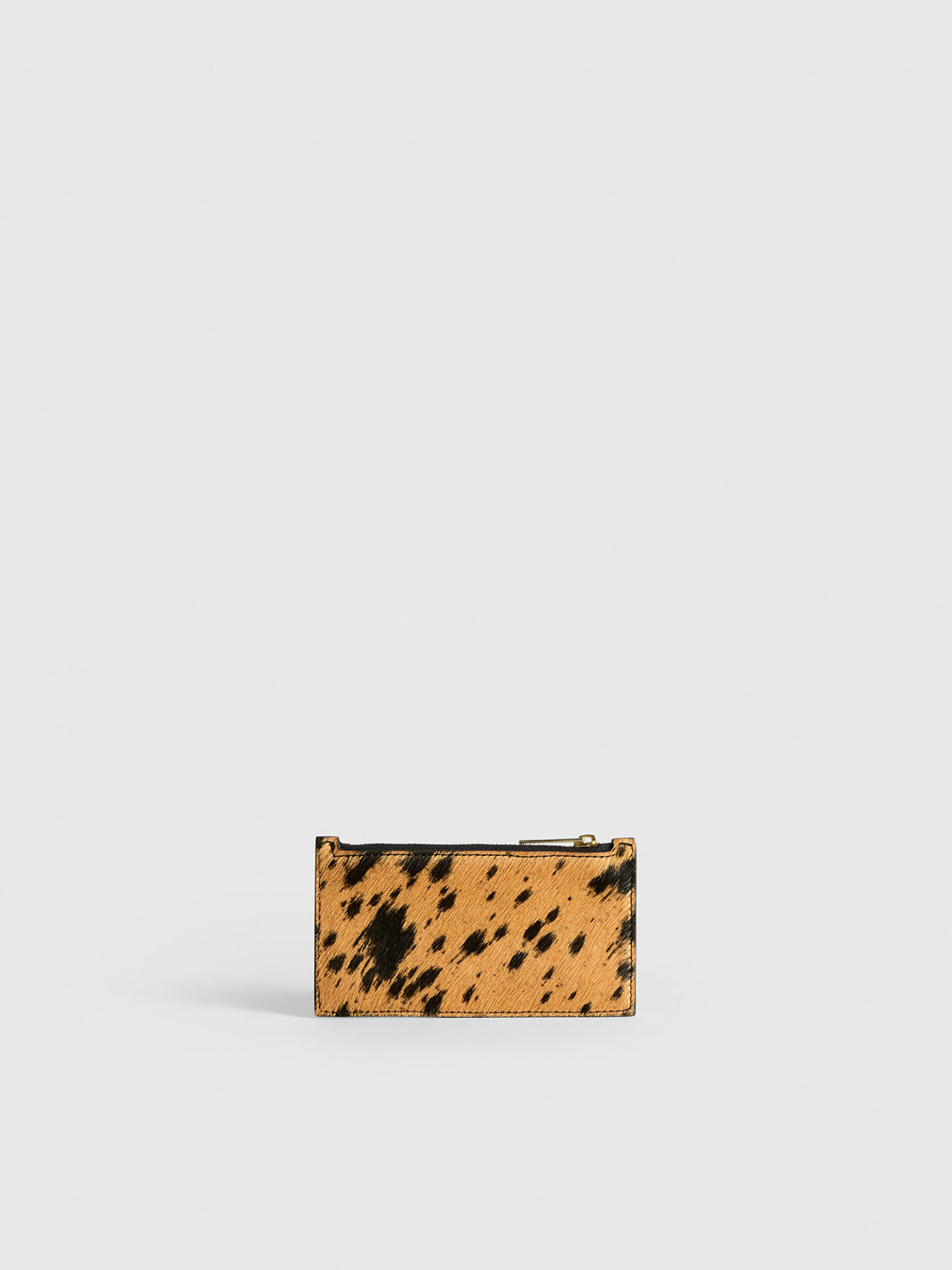 Moscosi Cannella Black Printed Mini Cow Leather Card holder