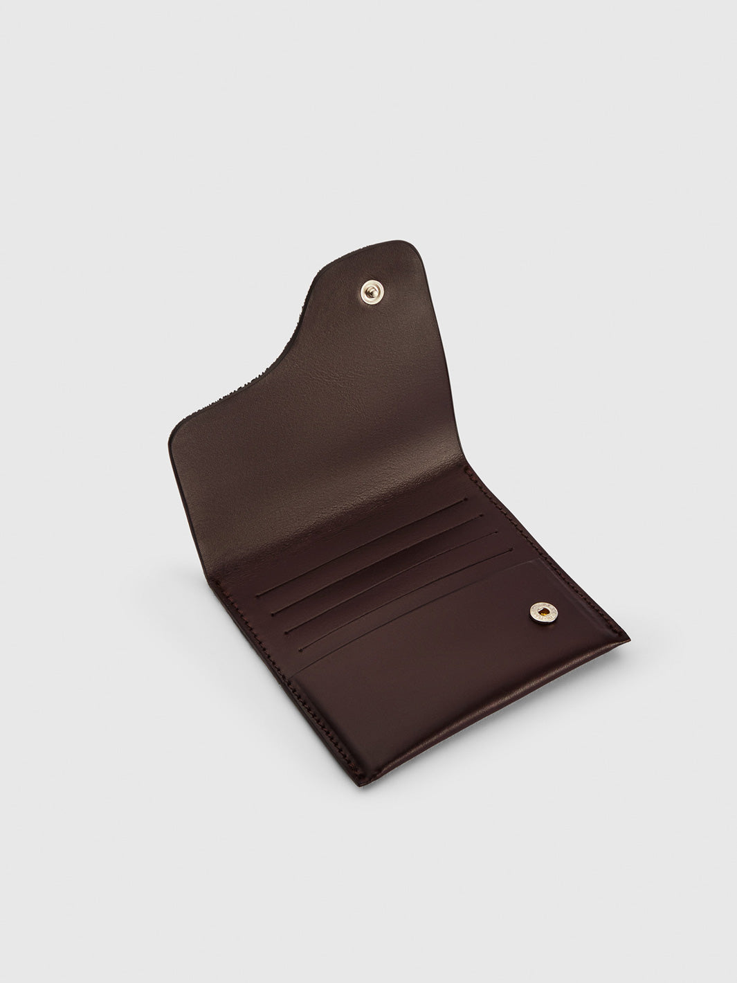 Olba Mandorla/Walnut Printed Mini Cow/Leather Wallet