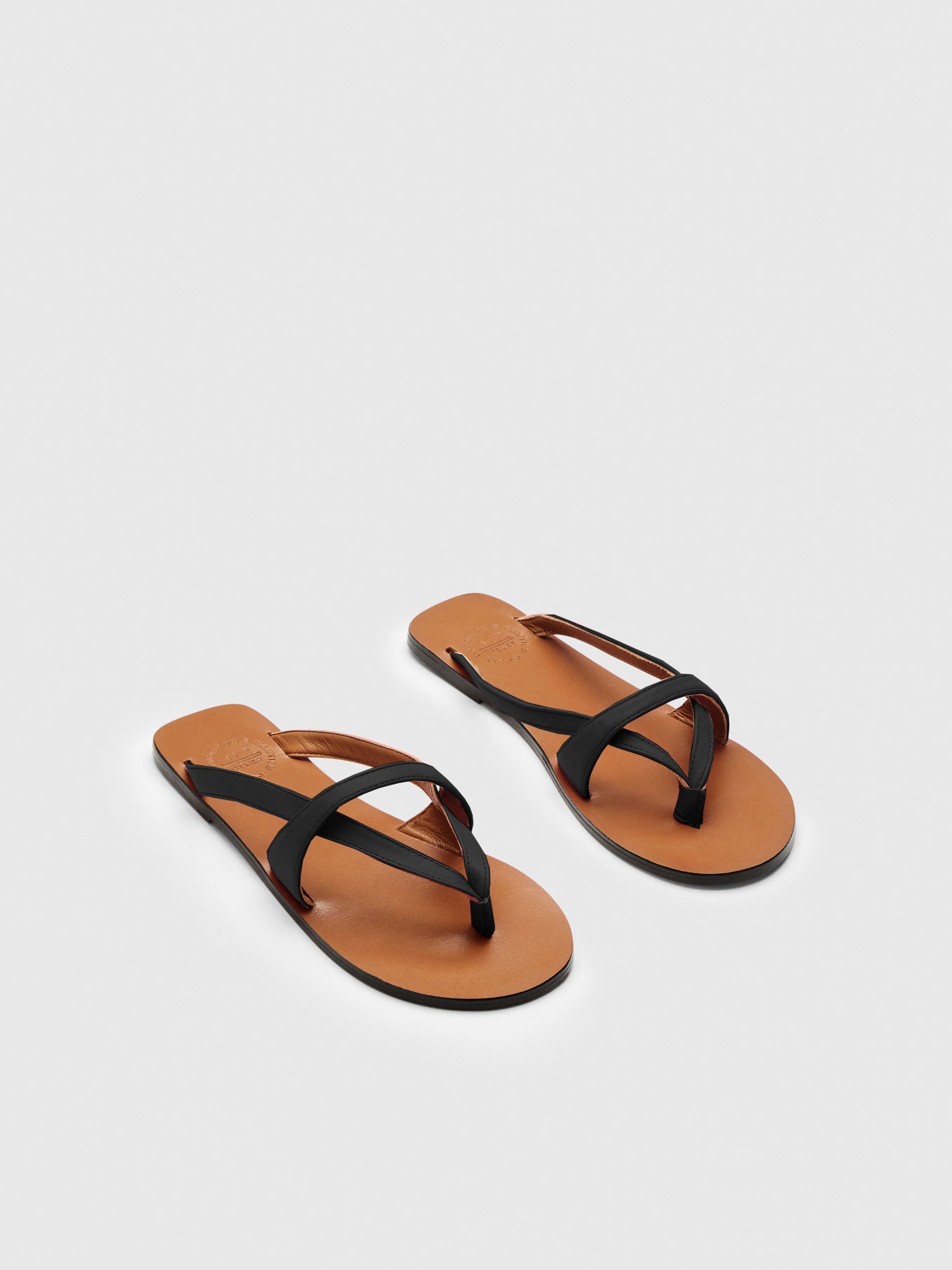 Padula Black Nappa Cutout sandals