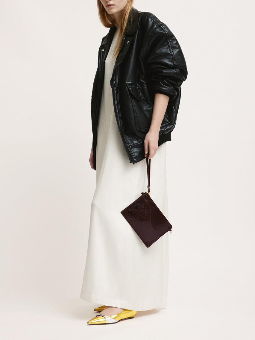 Pedesina Gold/Silver Metallic Leather Ballet flats