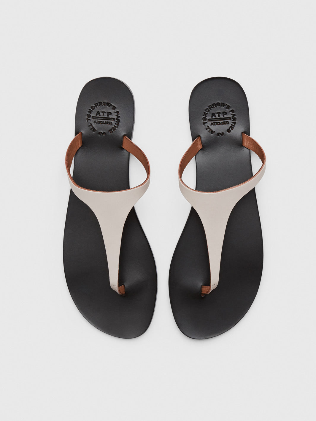 Pesche Linen Leather Flat sandals