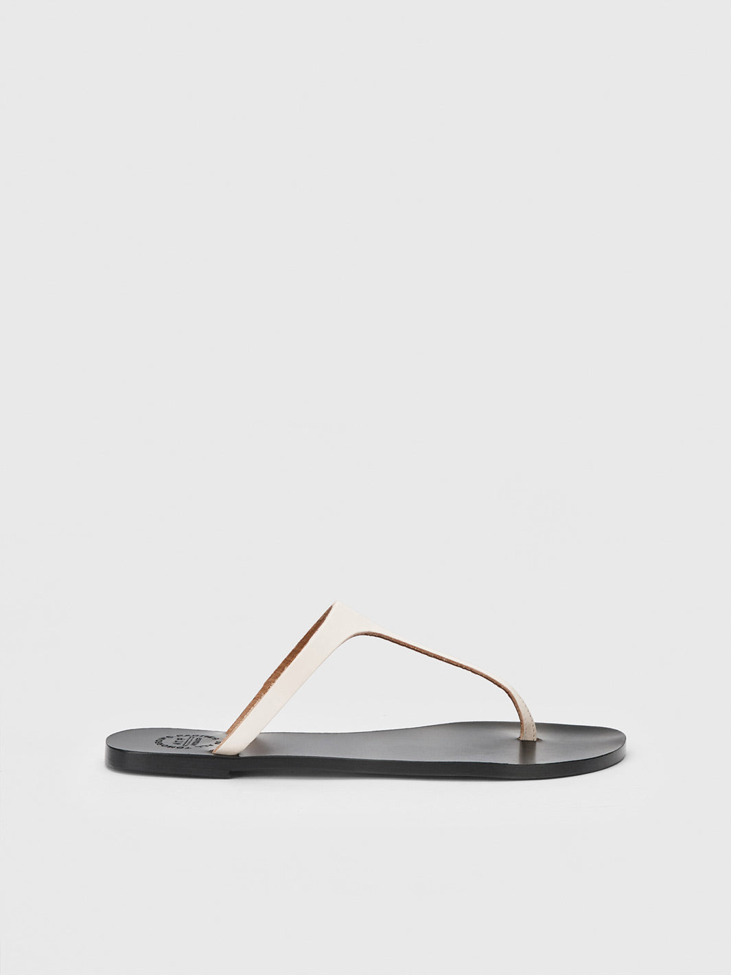 Pesche Linen Leather Flat sandals
