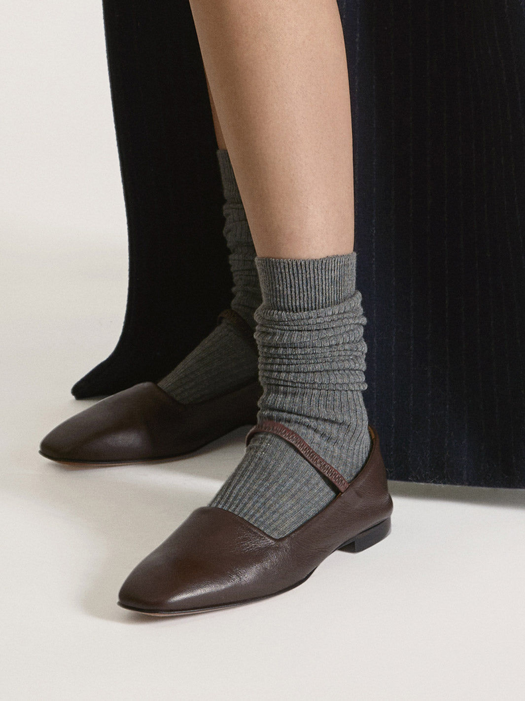 Petina Walnut Nappa Mary Jane Flats