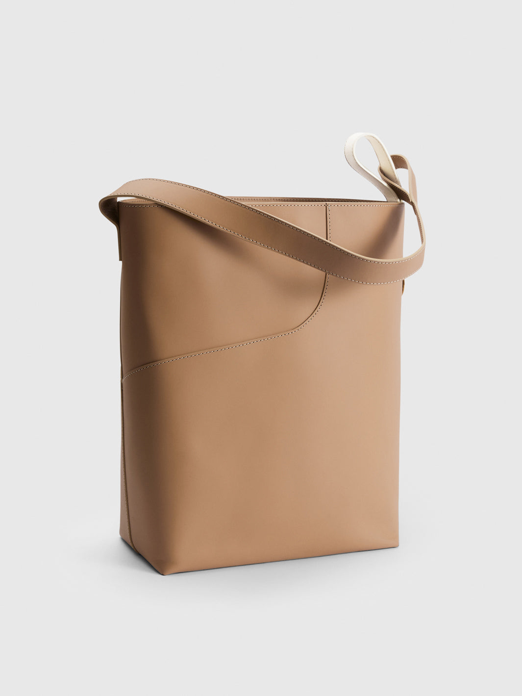 Pienza Nocciola/Linen Leather Large tote Bag