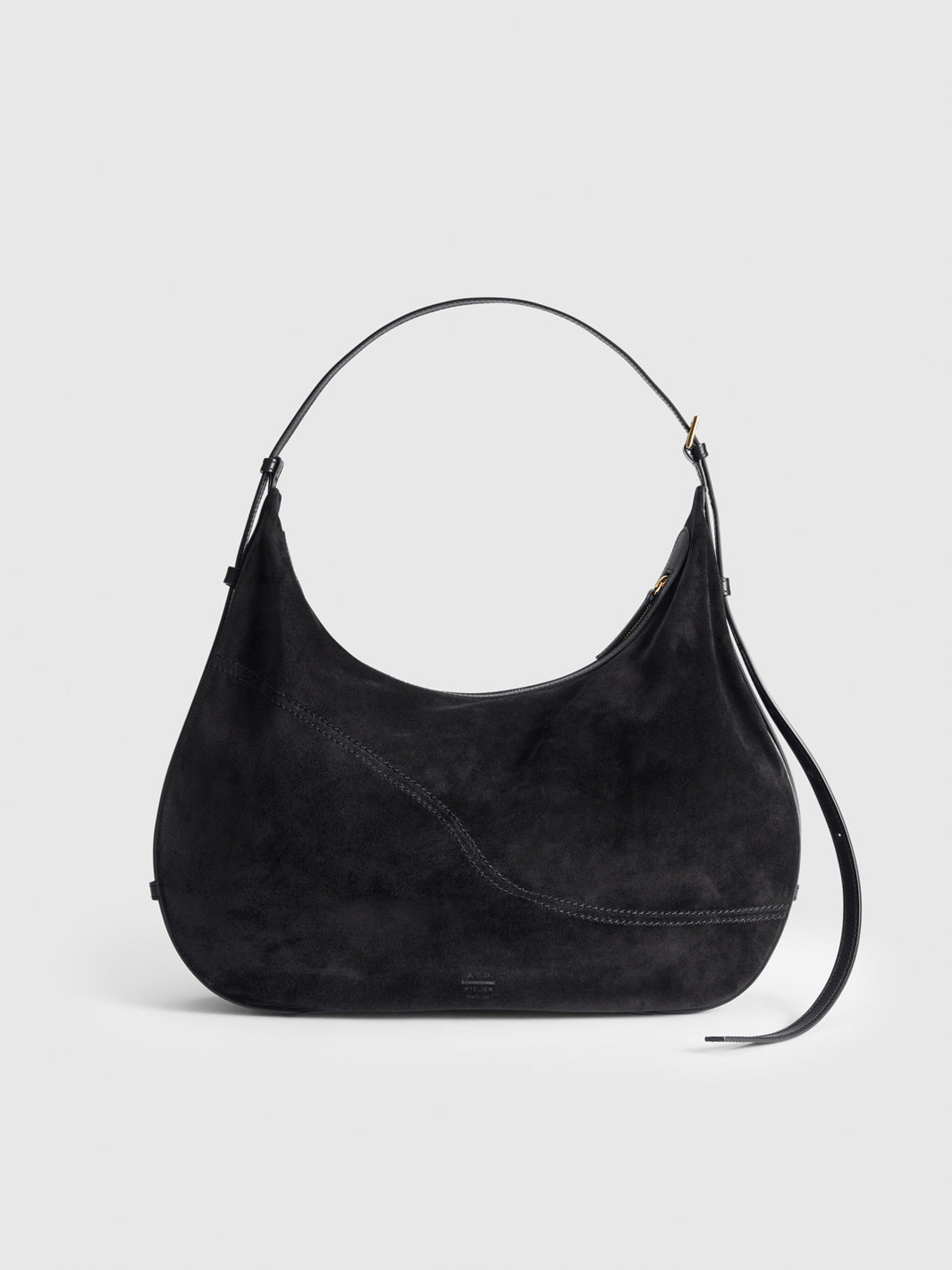 Potenza Black Suede/Leather Large hobo bag