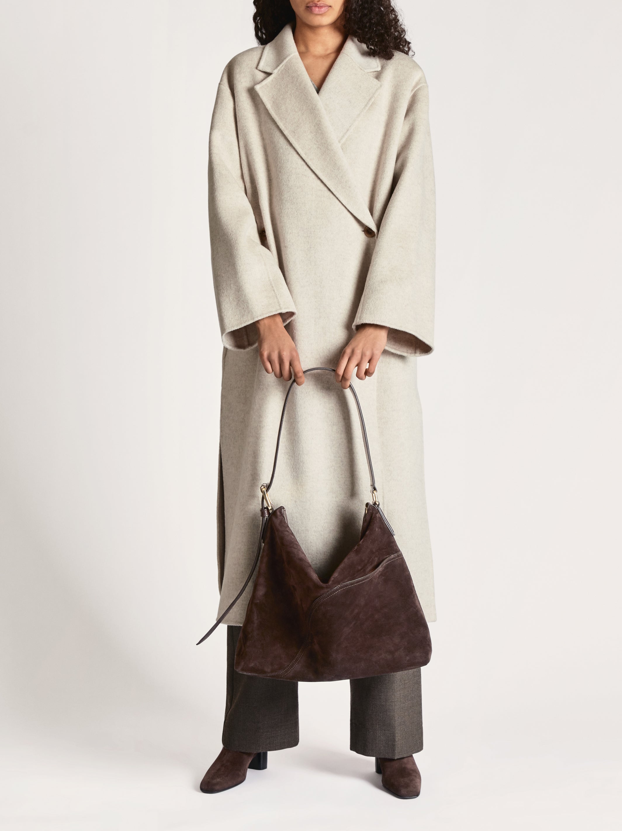 Praia Walnut Suede Ankle boots | ATP Atelier | Official Site