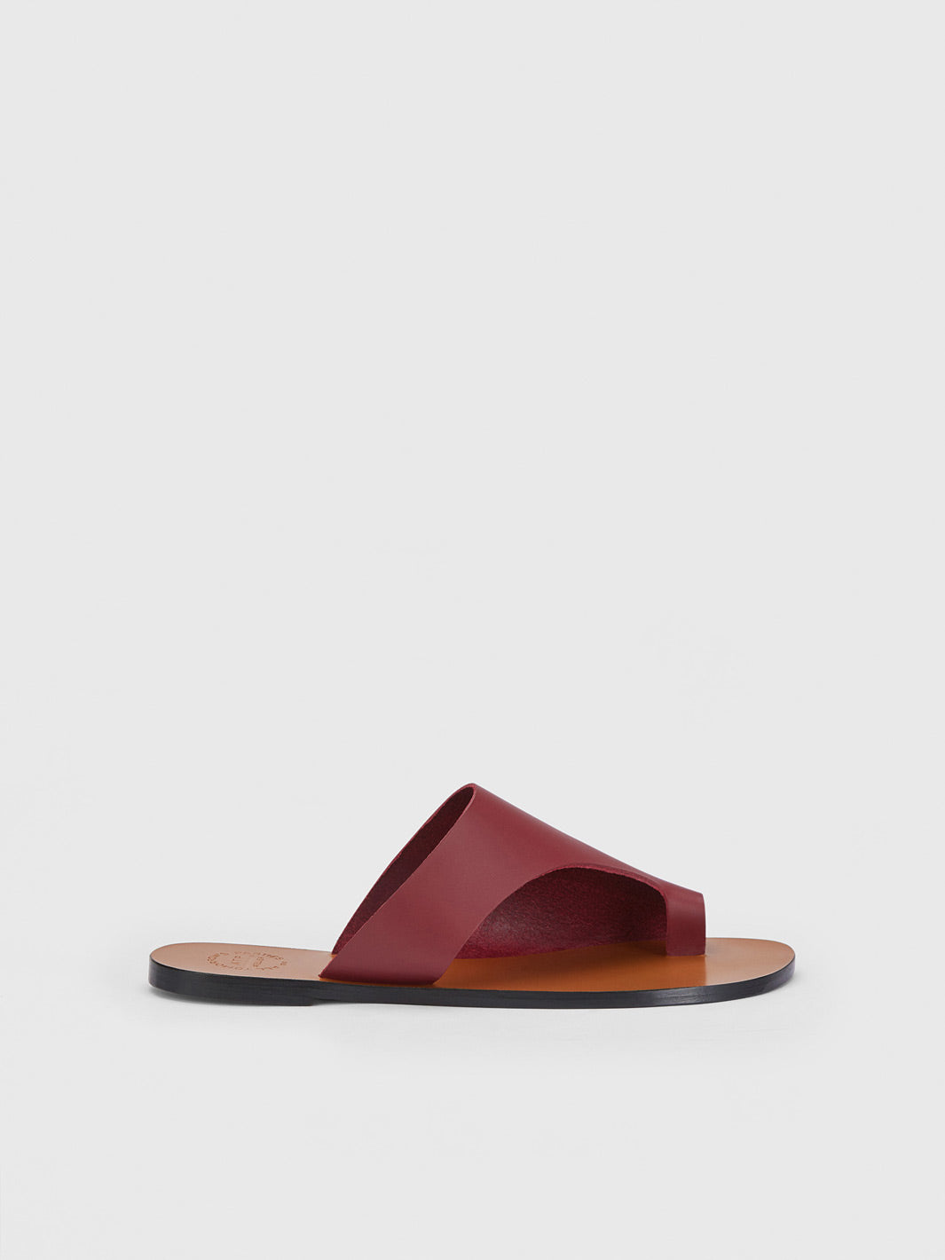 Rosa Merlot Leather Cutout sandals