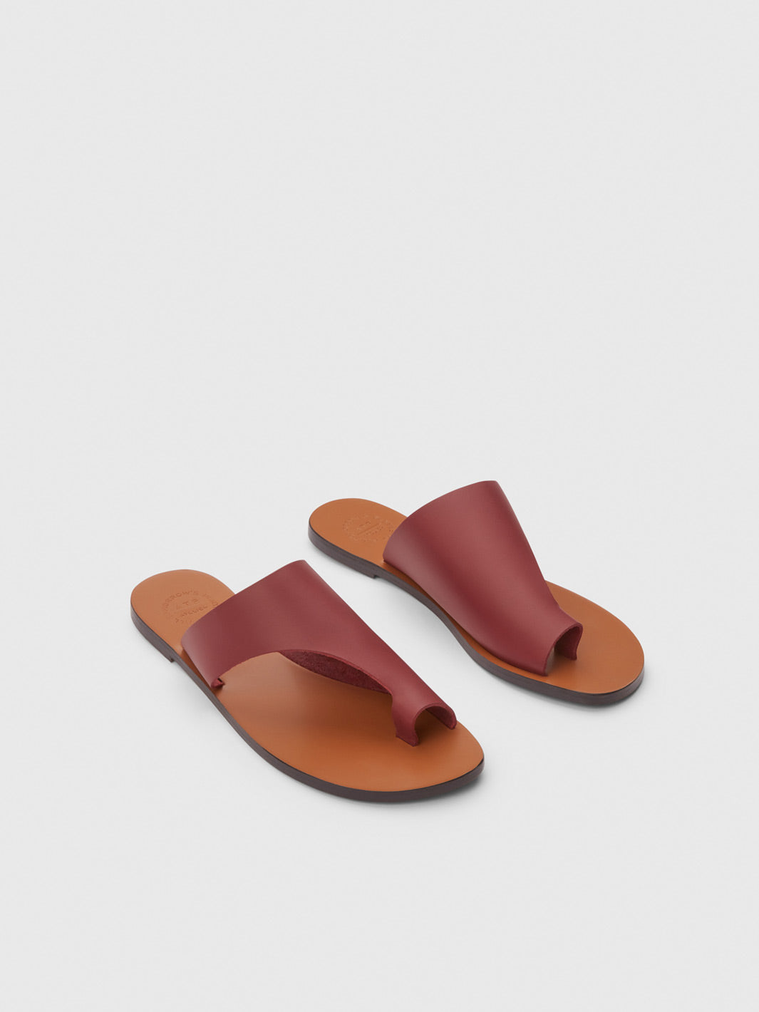 Rosa Merlot Leather Cutout sandals
