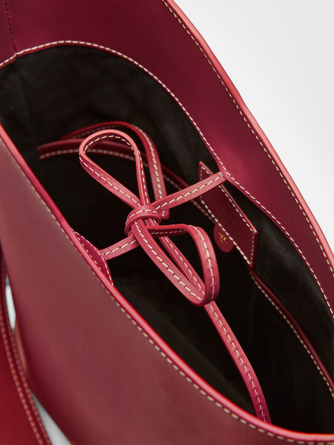 ADELA' Burgundy Smooth Real Leather Unlined Designer Tote Bag for Women –  Assots London