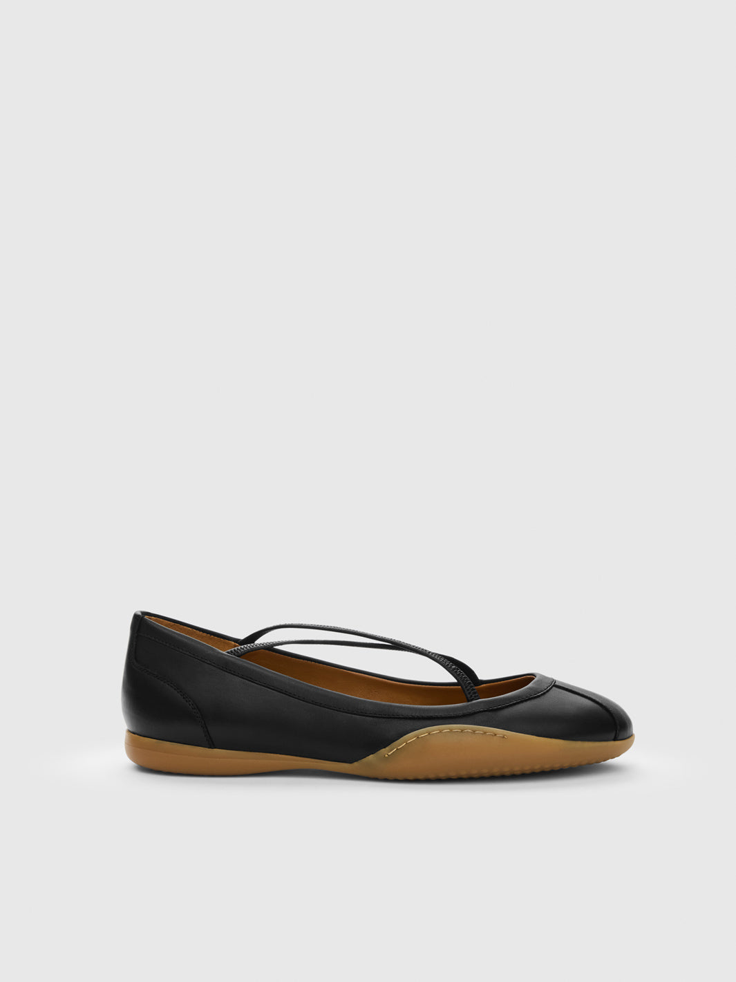 Sella Black Nappa Ballet flats