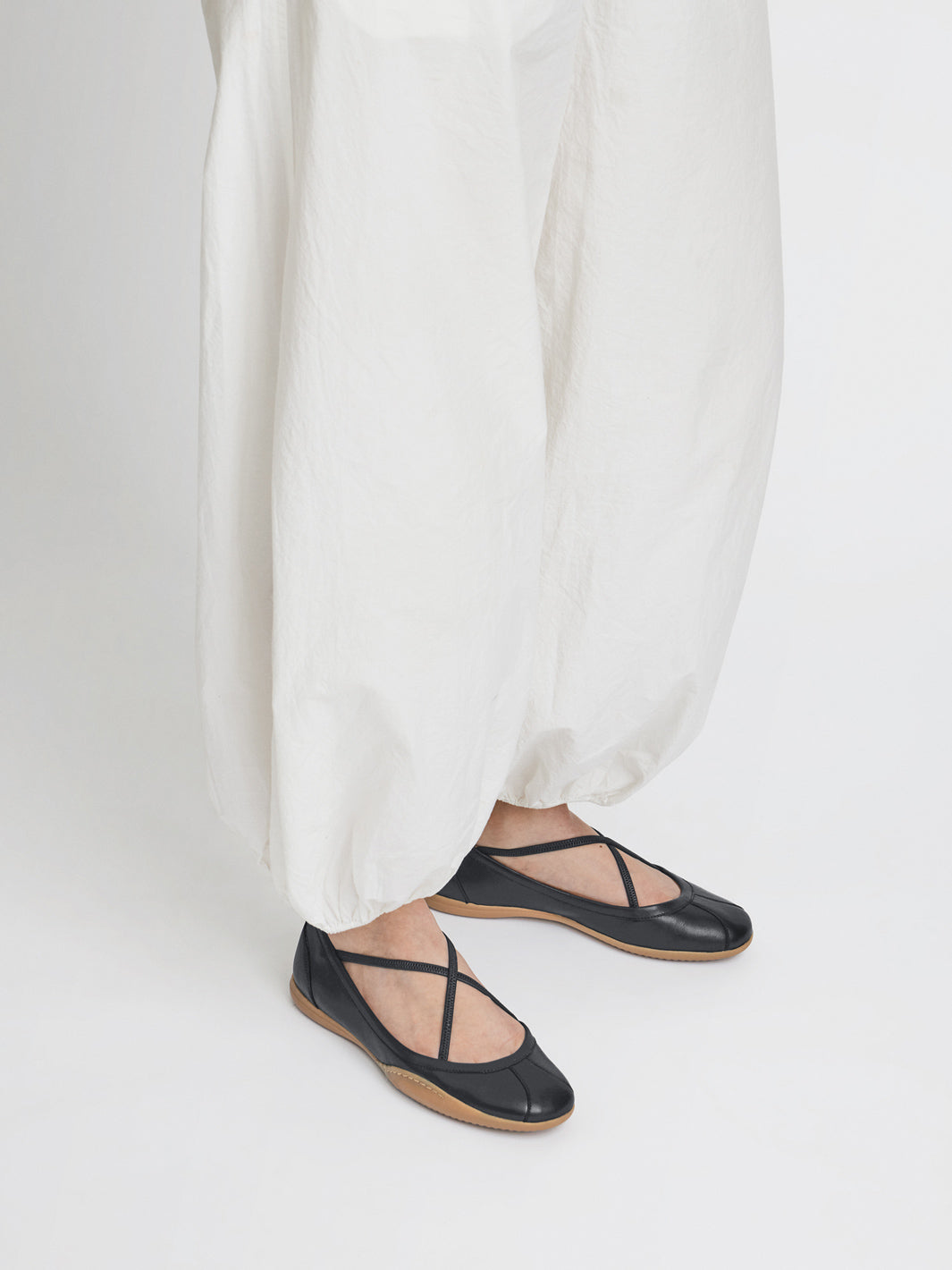 Sella Black Nappa Ballet flats