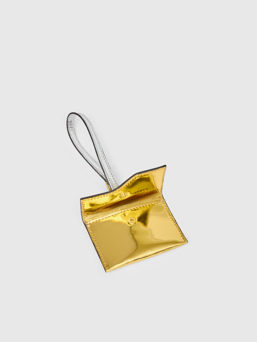 Selva Gold/Silver Metallic Leather Key chain