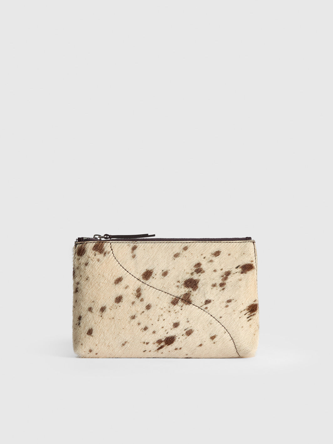 Solaio Mandorla Printed Mini Cow Beauty Bag