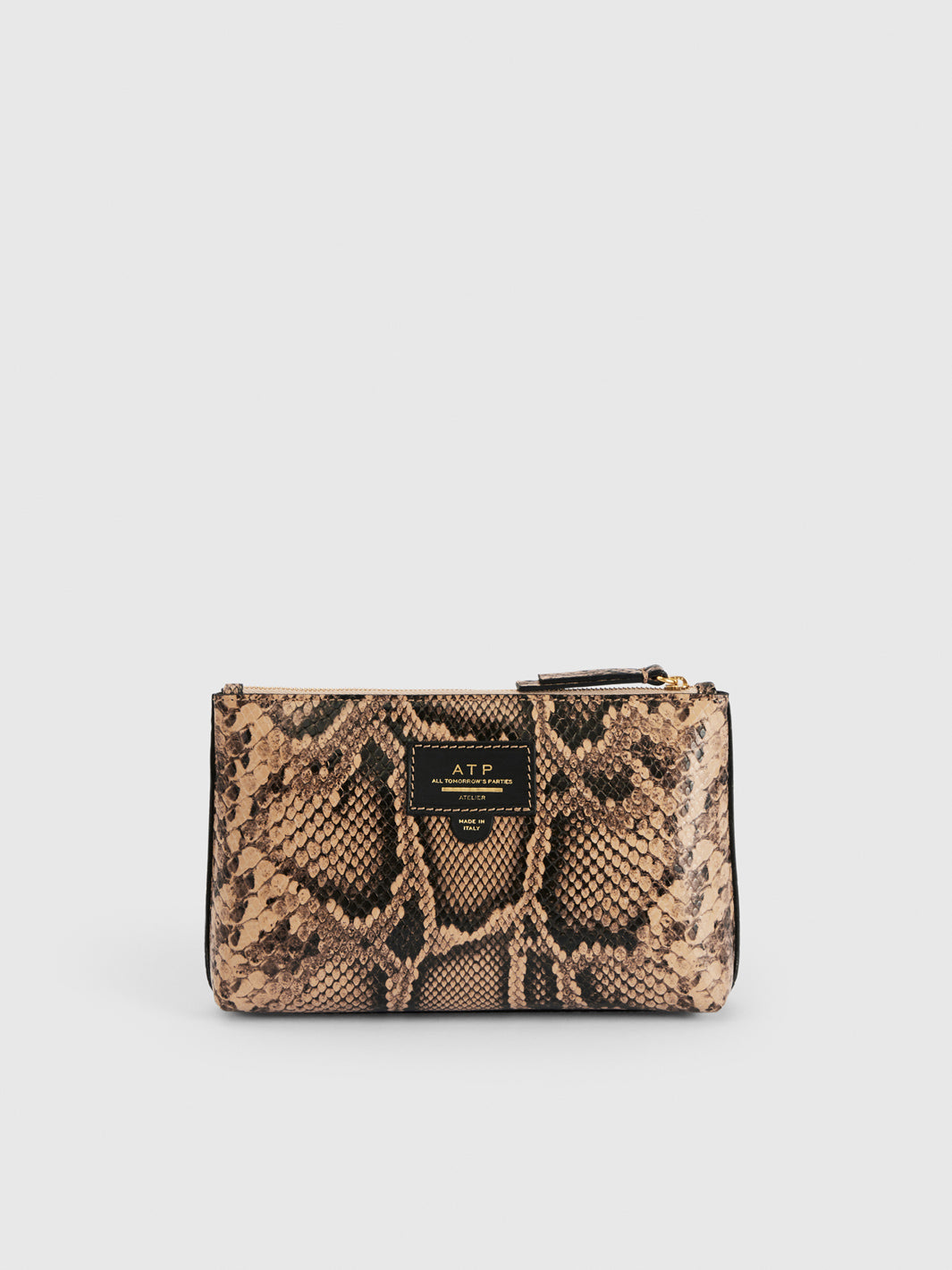 Solaio Nocciola Printed Snake Beauty Bag