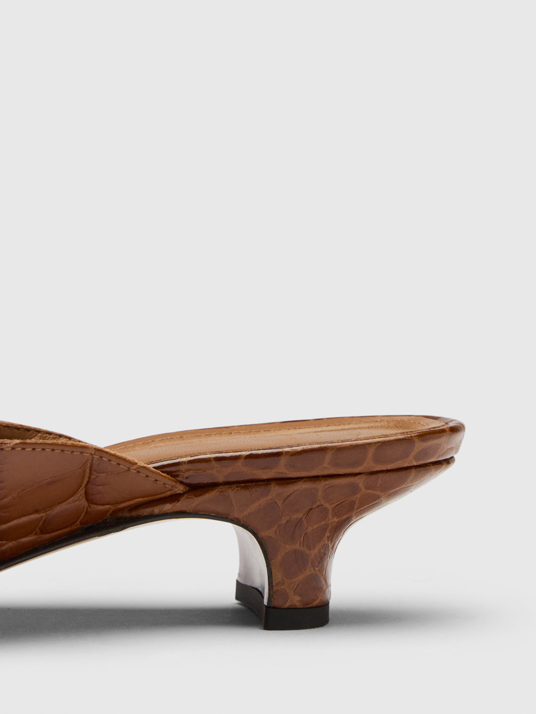 Tavenna Cannella Printed Croco Kitten heels