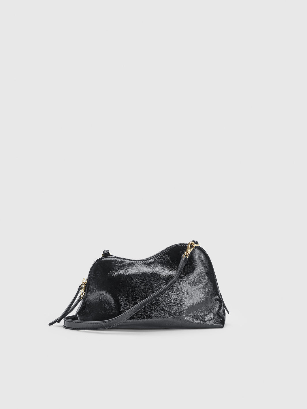 Turate Black Naplak Leather Mini clutch