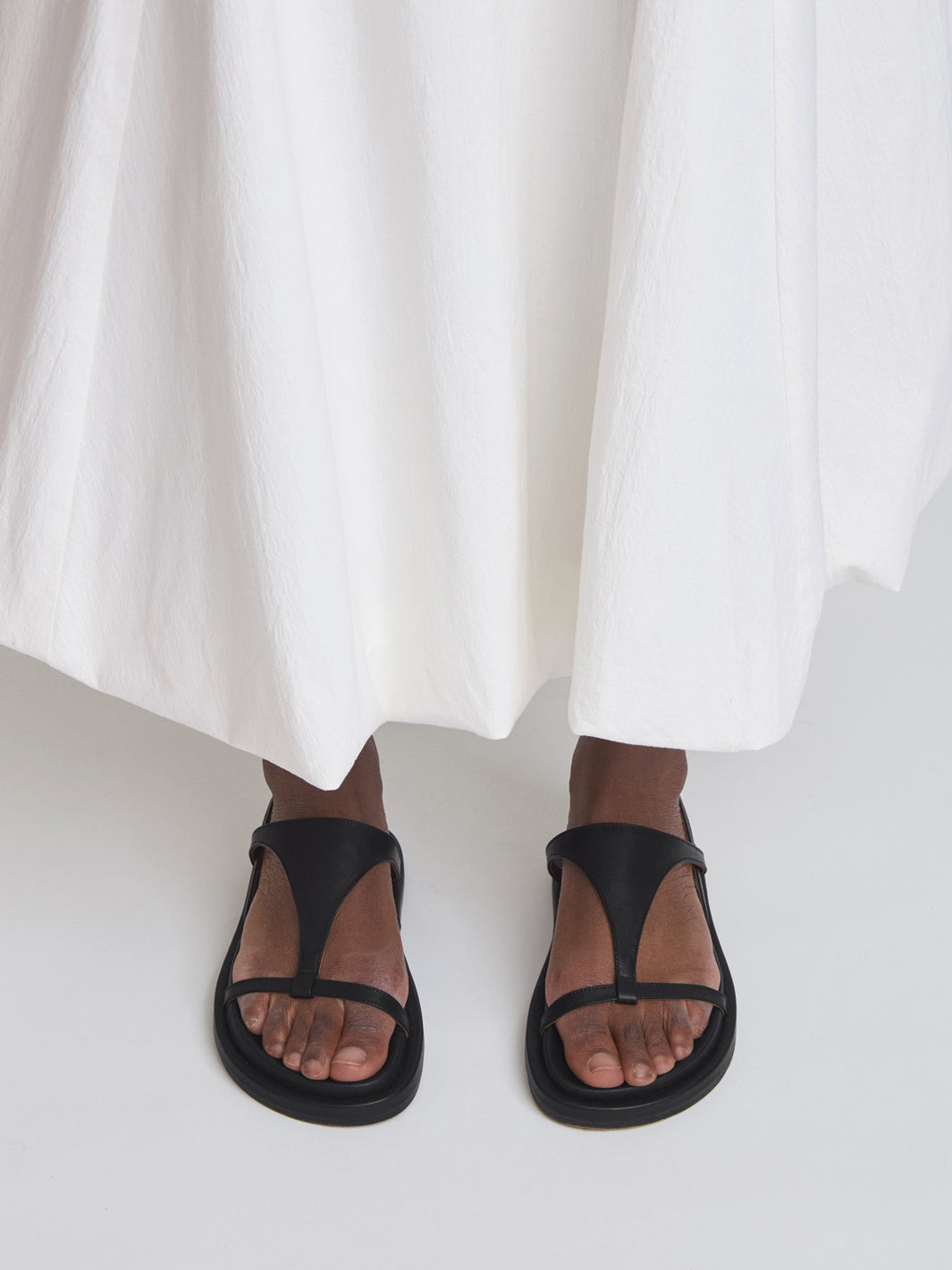 Ultimo Black Leather Comfy sandals