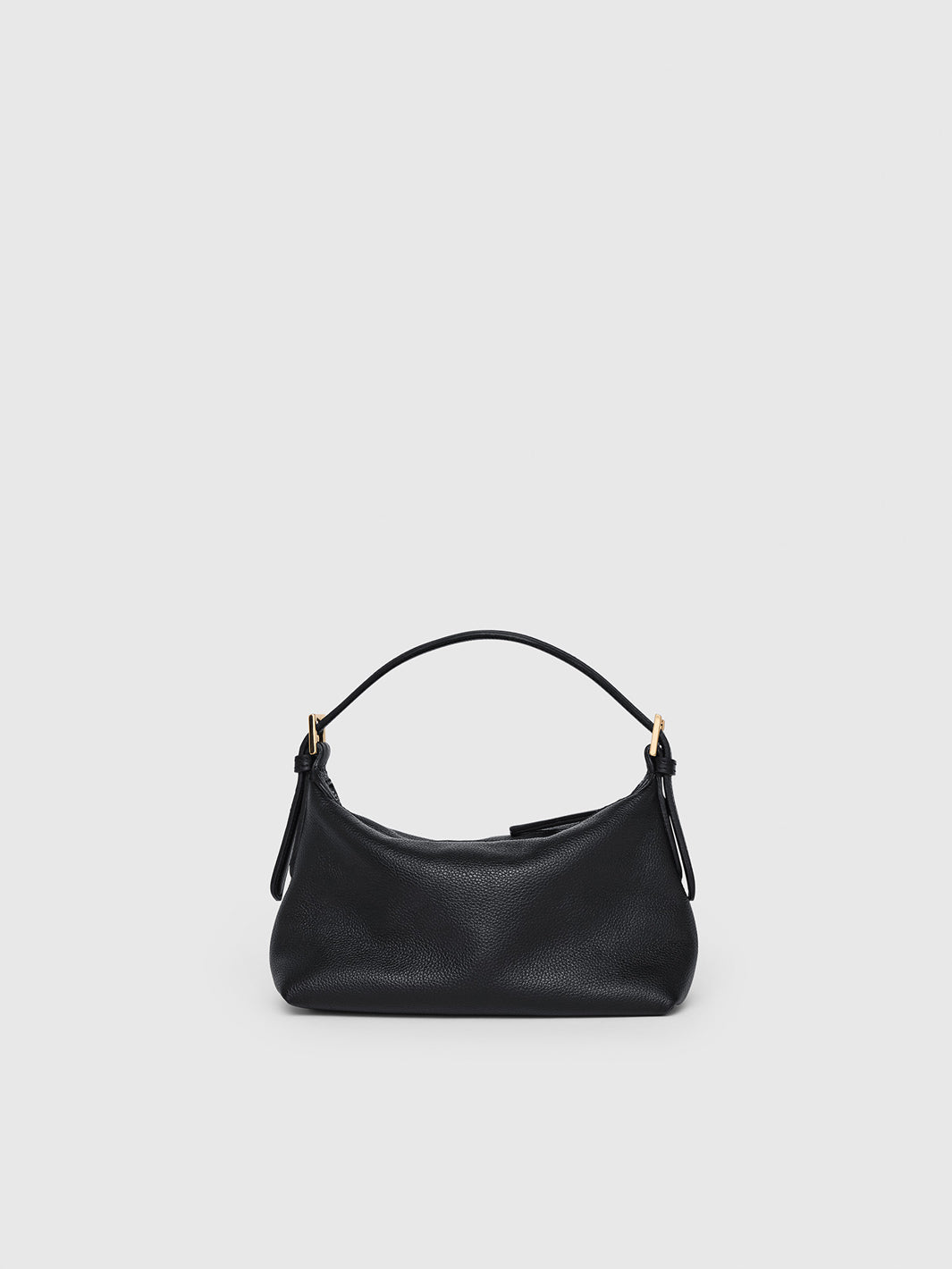 Vadena Black Grained Leather Pouch | ATP Atelier | Official Site