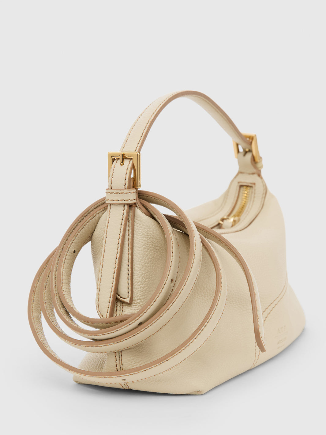 Vadena Mandorla Grained Leather Pouch