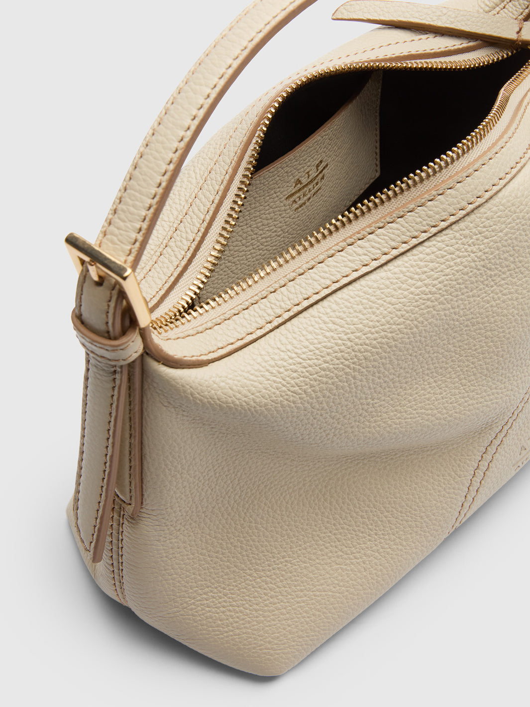 Vadena Mandorla Grained Leather Pouch