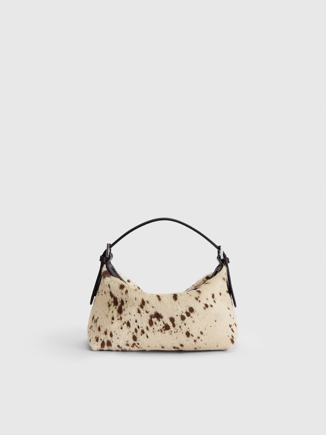 Vadena Mandorla/Walnut Printed Mini Cow/Leather Pouch | ATP