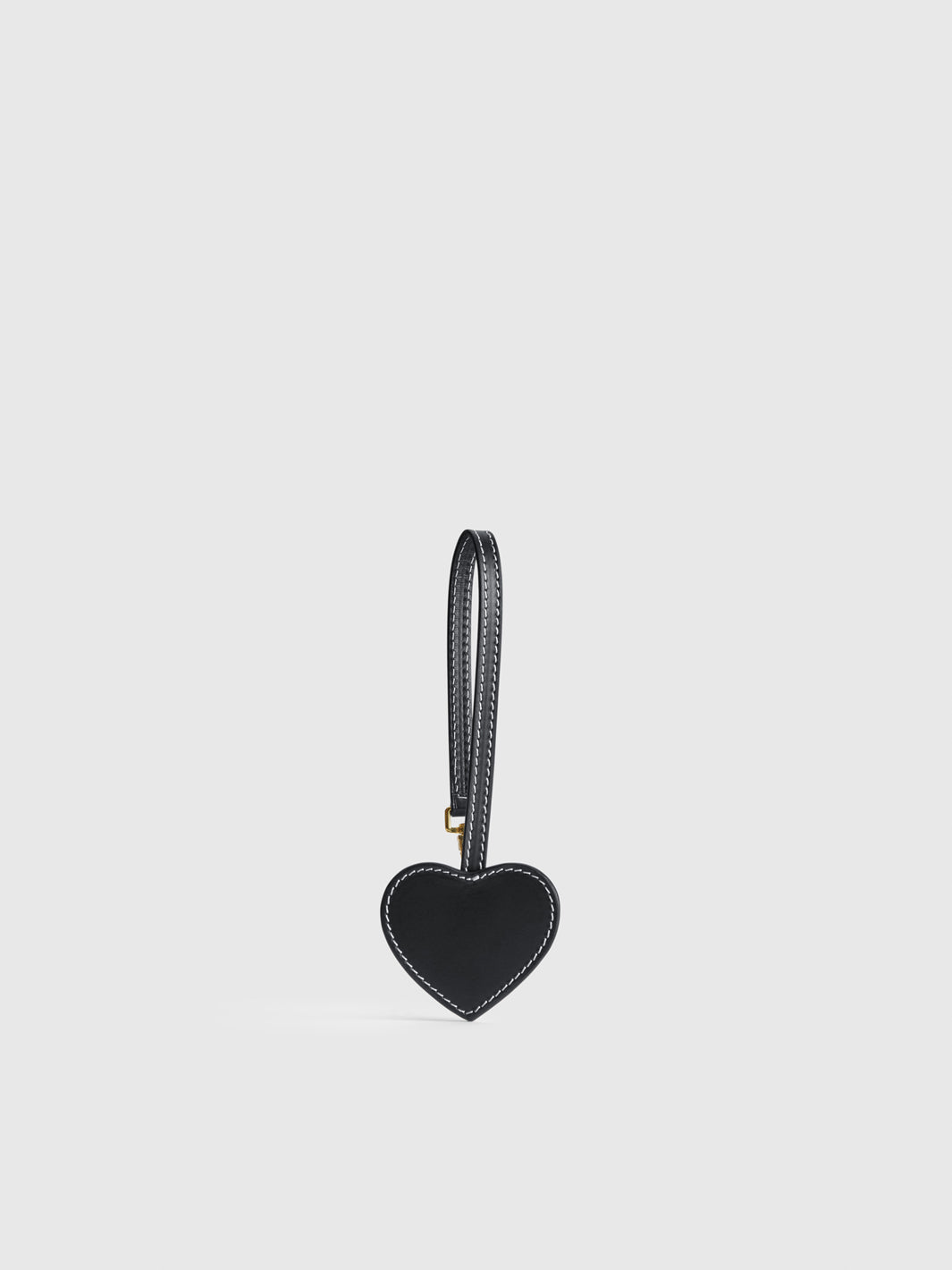 Venosta Black Contrast Stitch Leather Key chain
