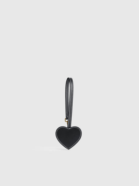 Venosta Black/Contrast Stitch Leather Key chain | ATP Atelier