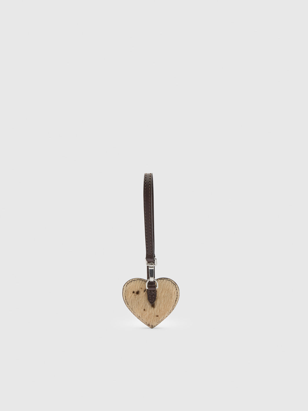 Venosta Mandorla/Walnut Printed Mini Cow/Leather Key chain