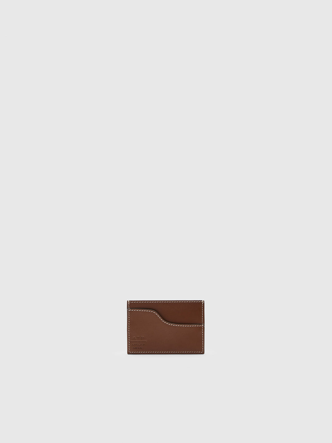 Vinci Cannella/Contrast Stitch Leather Card holder