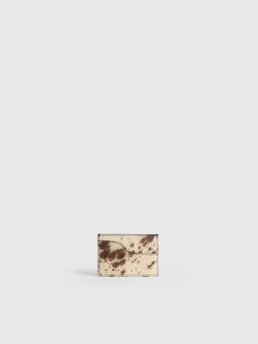 Vinci Mandorla/Walnut Printed Mini Cow/Leather Card holder