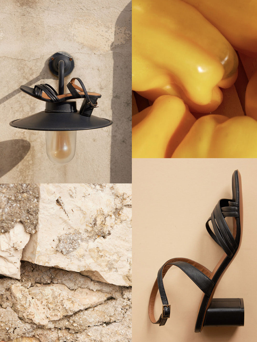 Ledro Black Nappa Heeled Sandals