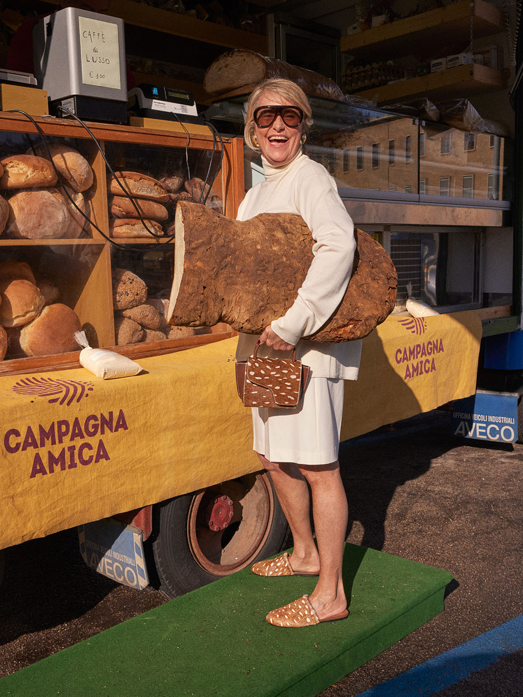 Montalcino Cannella Printed Cerbiatto/Leather Mini handbag