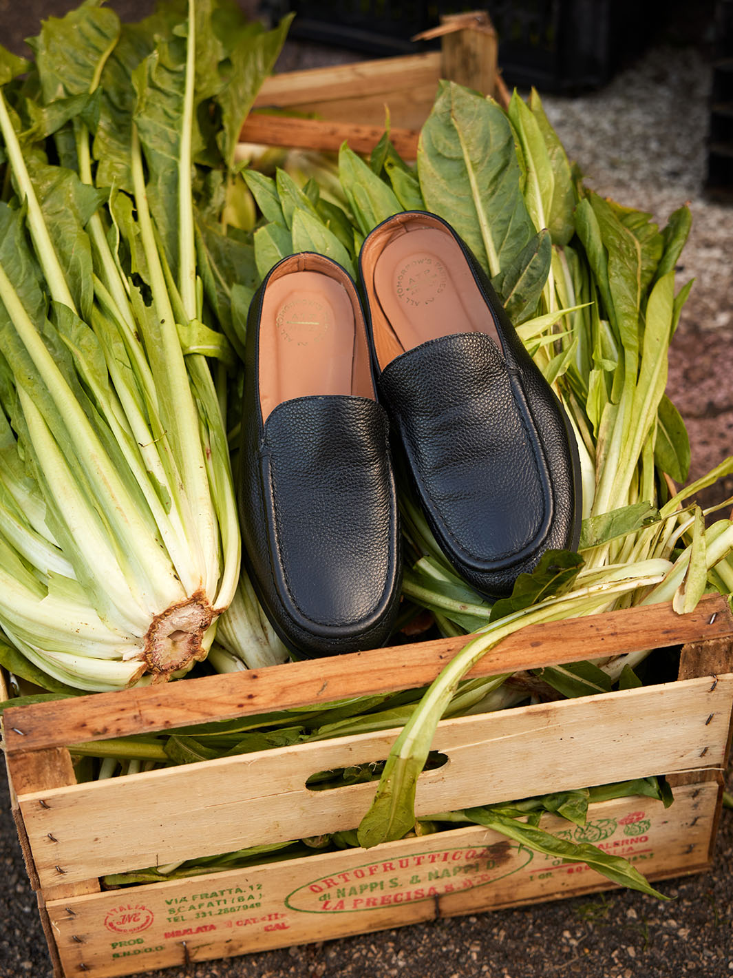 ATP Atelier 黒 レザー ローファー EU37(24cm) Tenno Black Grained Leather Slip-ins | ATP Atelier | Official Site