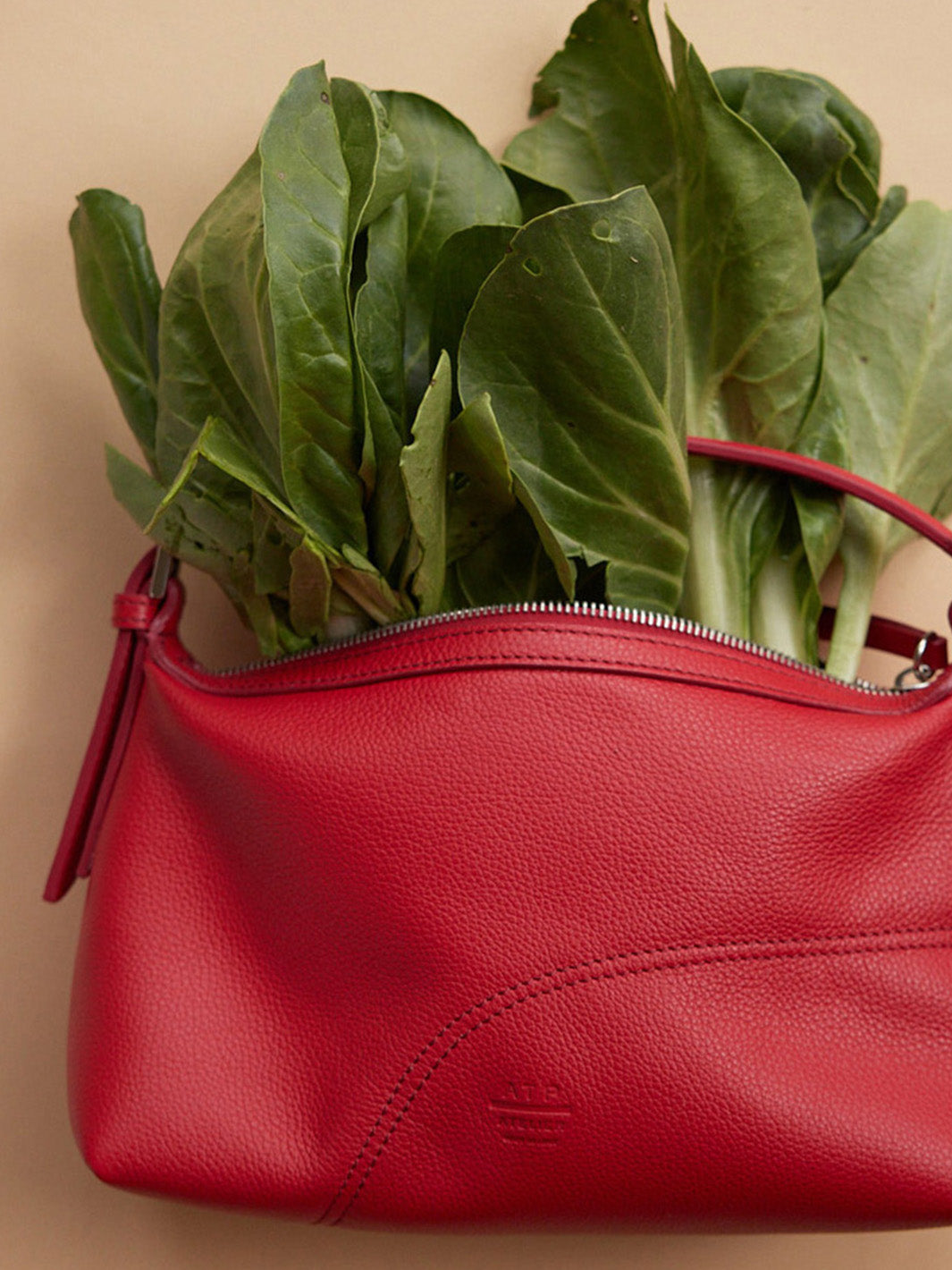 Vadena Melograno Grained Leather Pouch