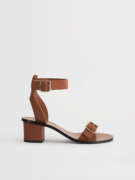 Buy Brown Barcelona Pump Leather Heels by OROH Online at Aza Fashions.